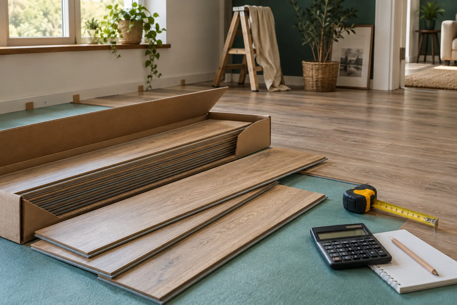 Flooring packs: round once, order correctly