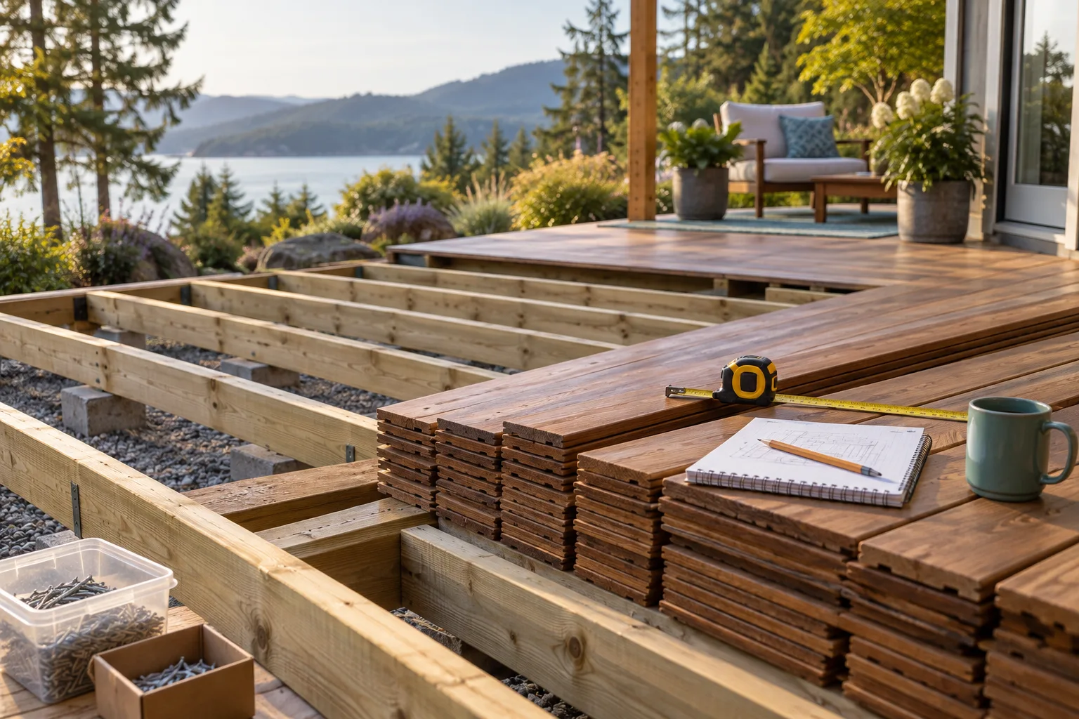 Calculate a complete decking material order