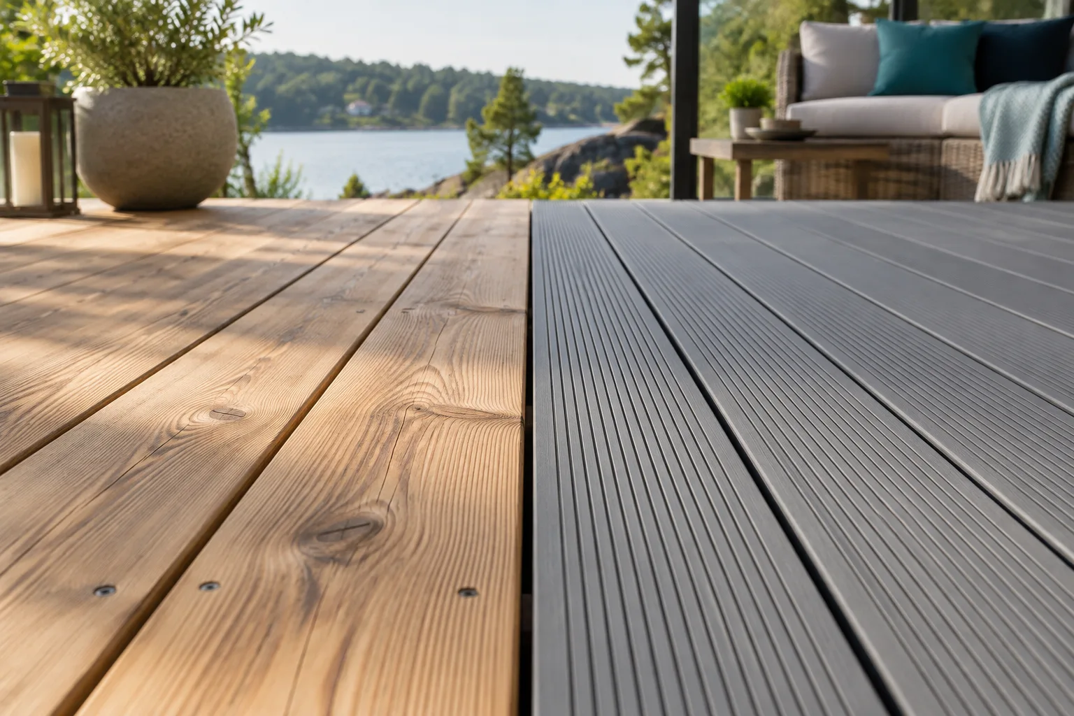 Timber or composite decking: compare total ownership