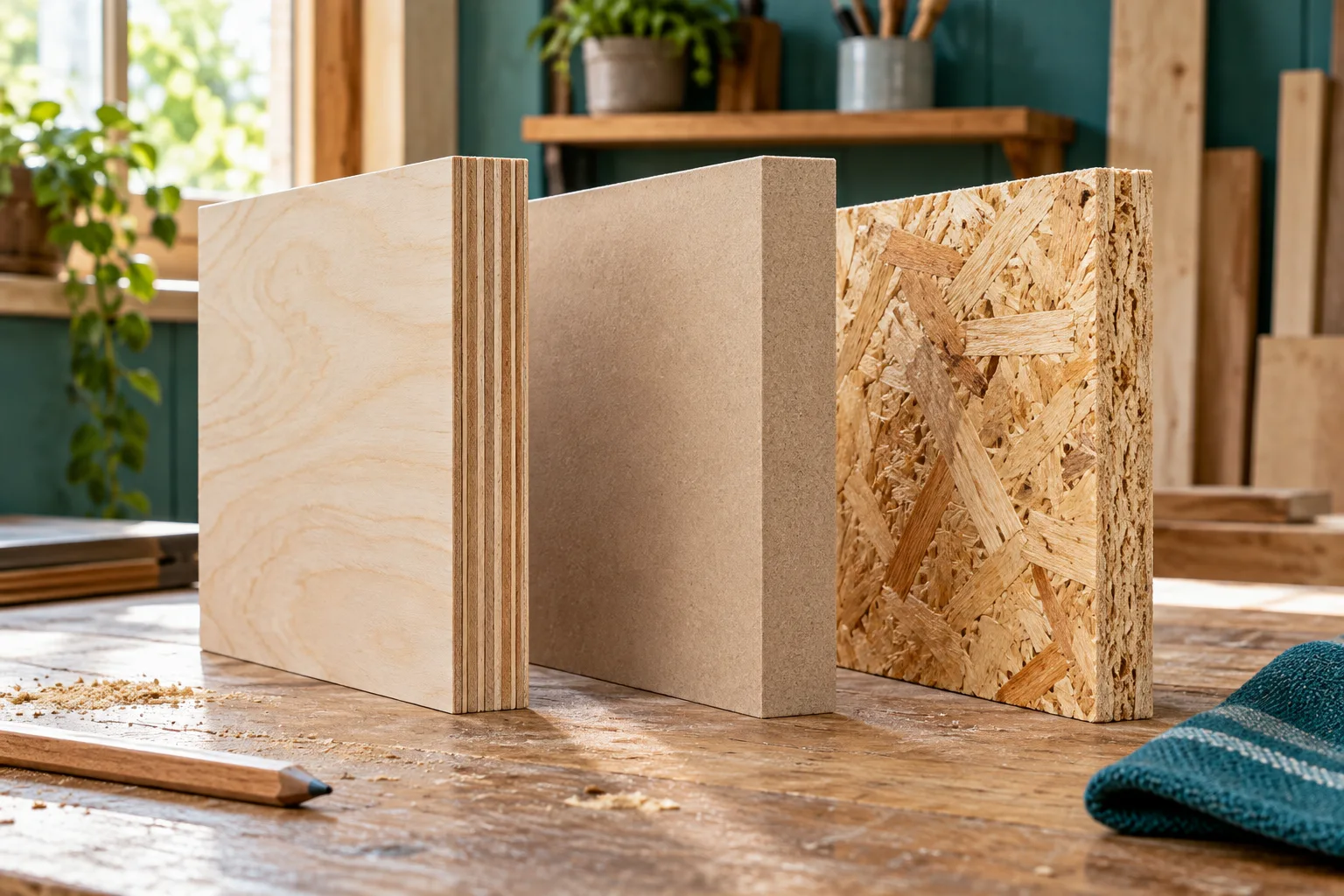Plywood, MDF or OSB: choose by application