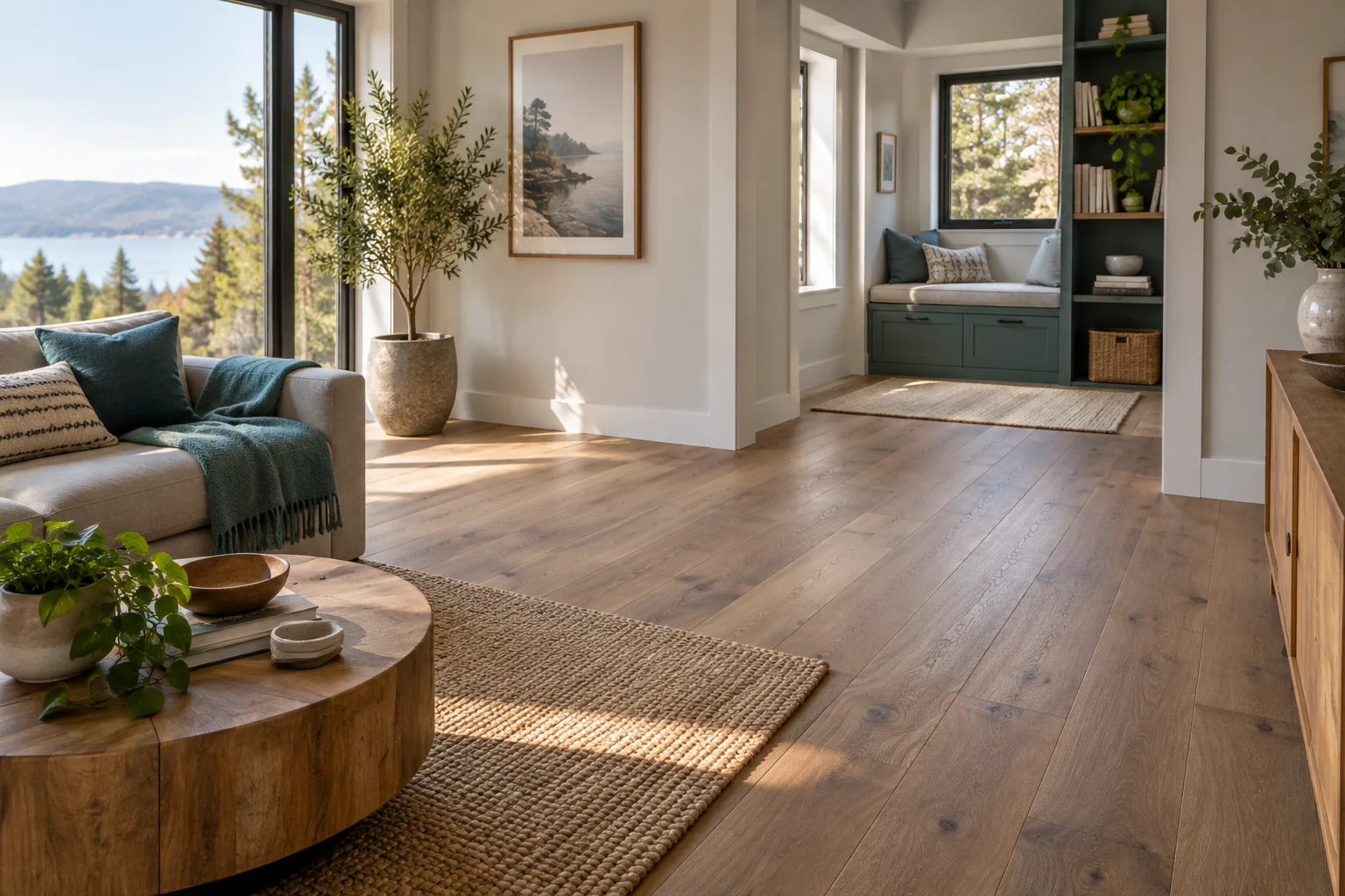 Flooring in irregular rooms: split, measure, reconnect