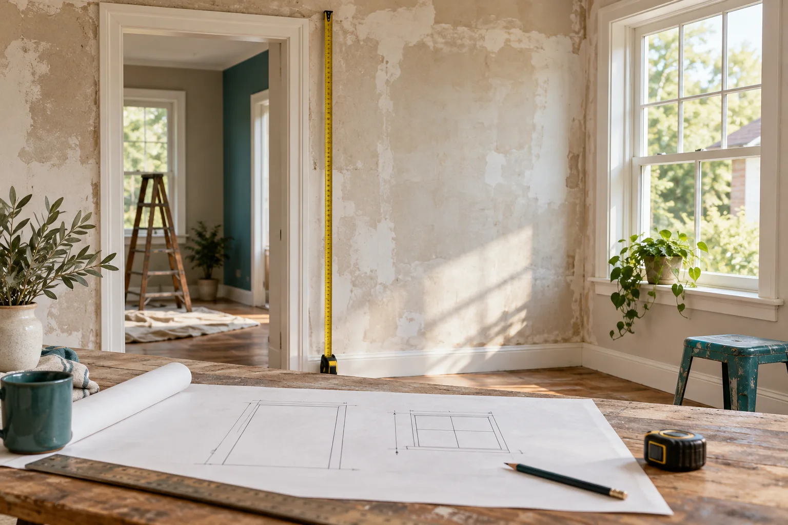 Measure walls once for paint, wallpaper and drywall