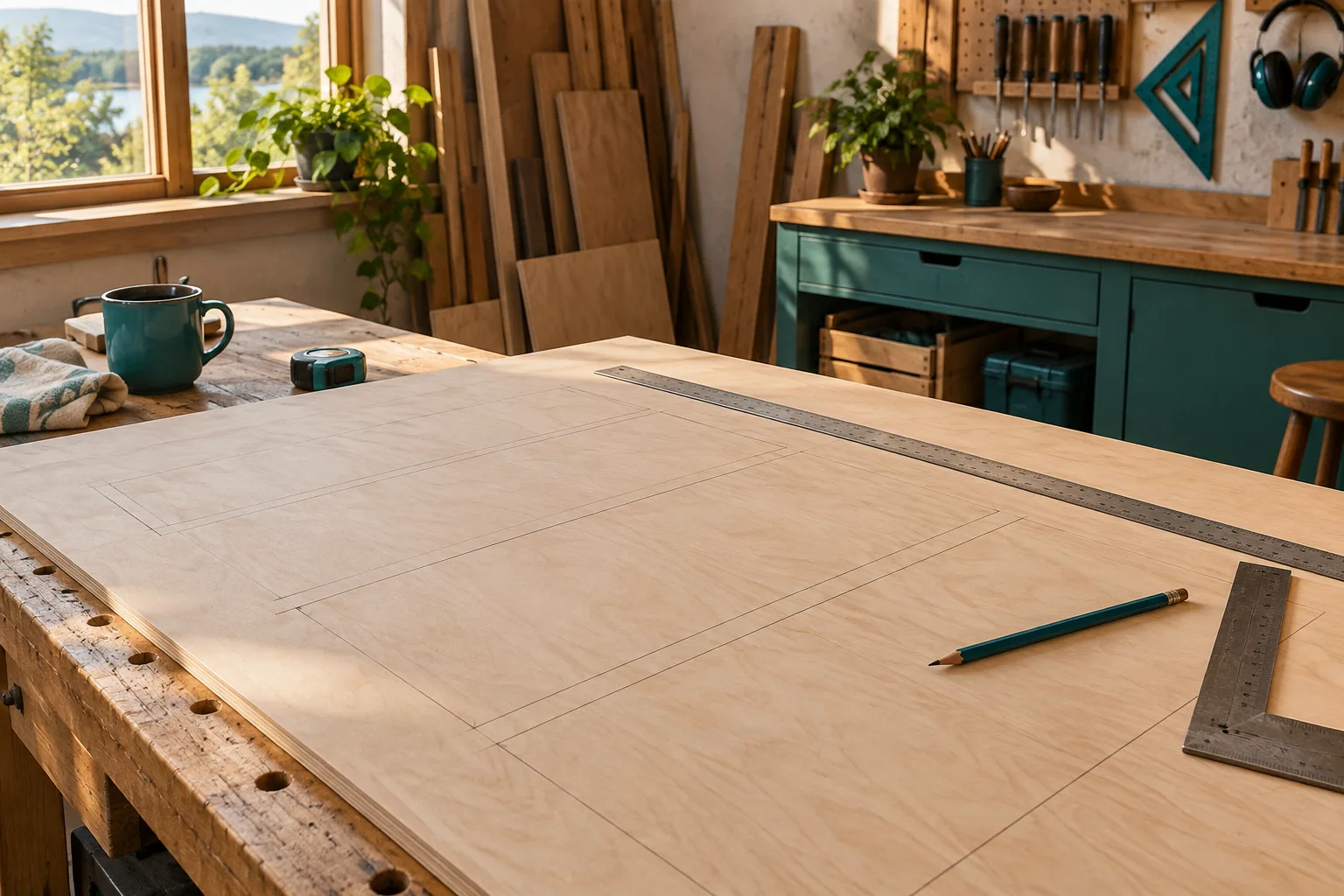Plan sheet cuts from the factory edge